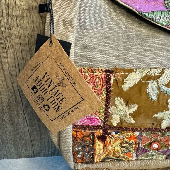 Canvas Crossbody Vintage Fabric Bag FAST SHIP NeW - Picture 5 of 11